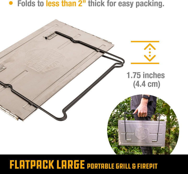 UCO Flatpack Large - Tragbarer Grill und Feuerstelle aus Edelstahl