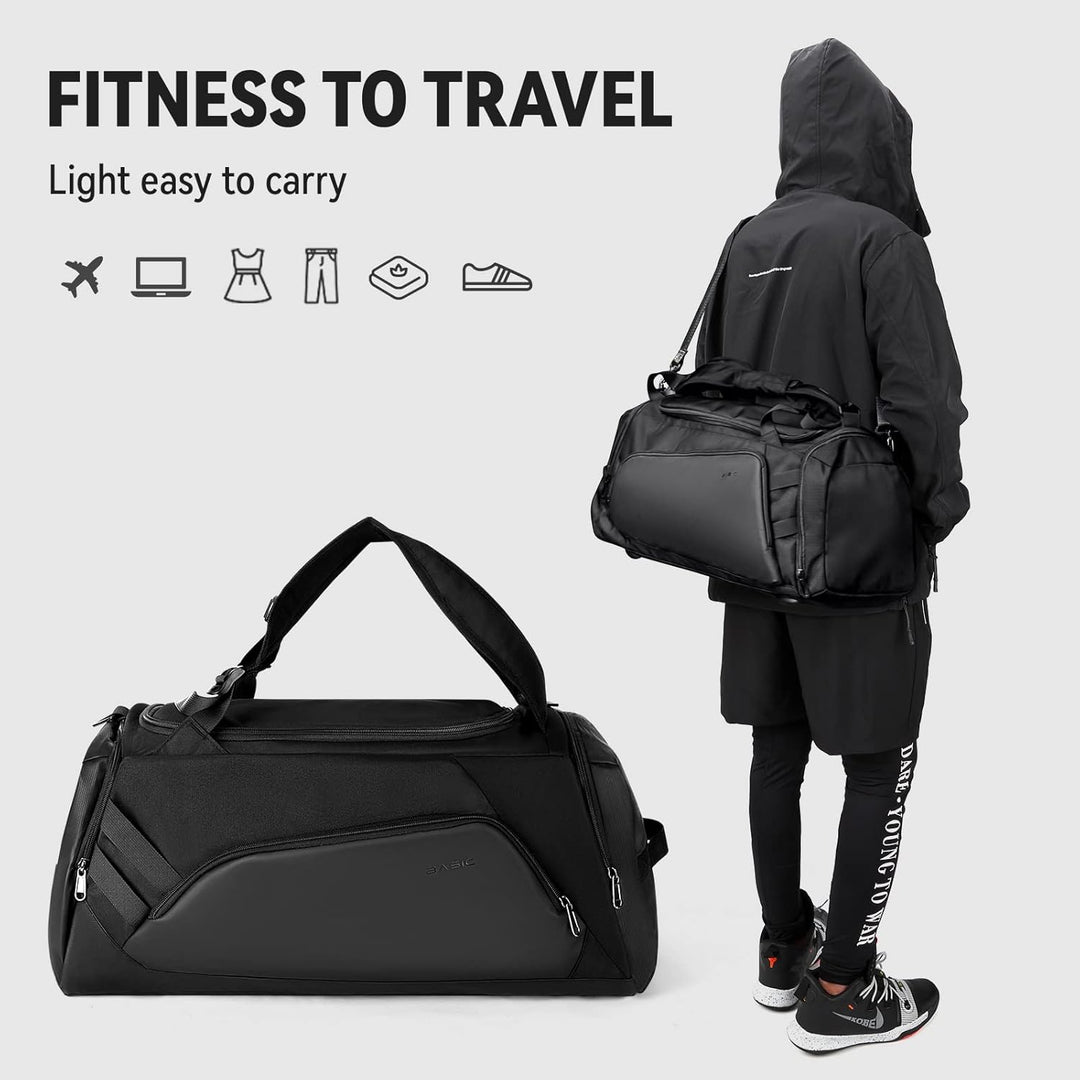 Sport Gym Bag Men,Sport Duffel Bag with Shoes Compartment and Wet Pocket Travel Duffel Bag Lightweig