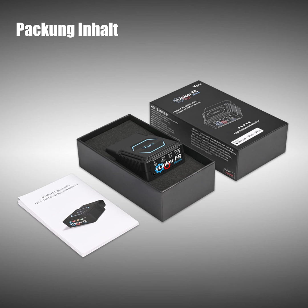Vgate vLinker FS Bluetooth OBD2 Diagnostic Device OBD2 Bluetooth Adapter for iOS Android & Windows