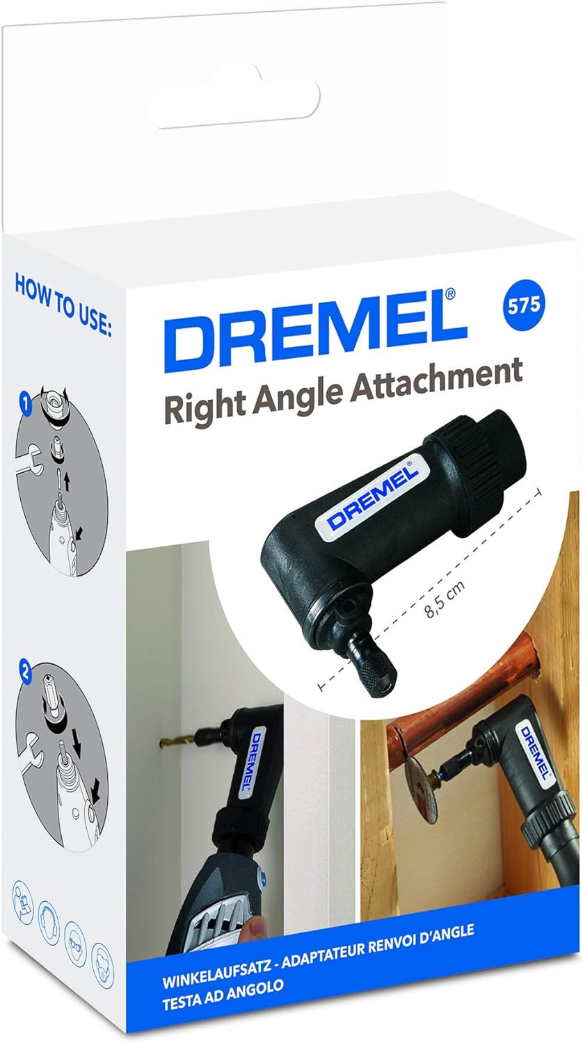 Dremel 575 Right Angle Attachment, Right Angle Drill Adapter for Rotary Tool