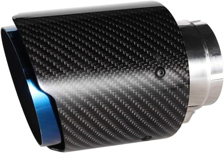 Auspuffrohr des Endrohrs, 63mm Carbon Fiber Glossy Car Straight Auspuffrohr Heckspitze Heckspitze