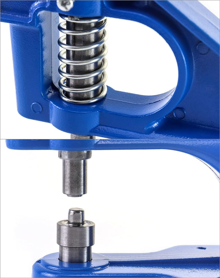 QWORK Ösenpresse Set, Handpresse Ösenmaschine Ösenzange Set Punch Tool Kit, mit 3 Stanzformen (6/10/