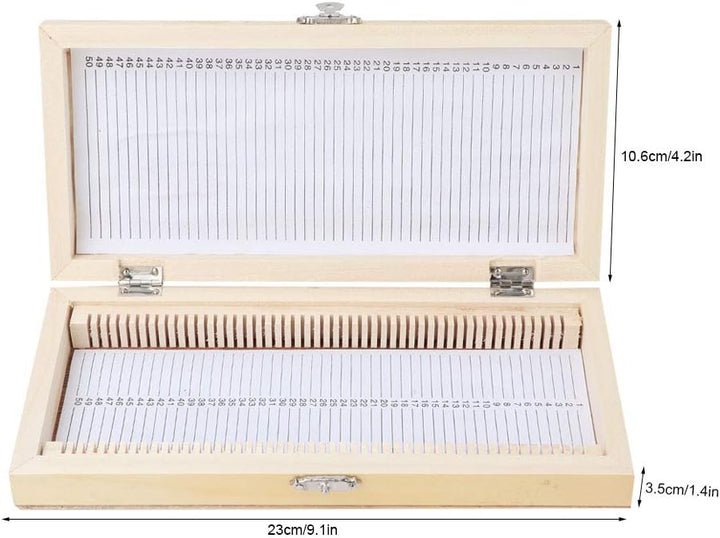 Aufbewahrungsbox für Holzdias zum Platzieren vorbereiteter Objektträger, Metallschnalle Pure Solid W