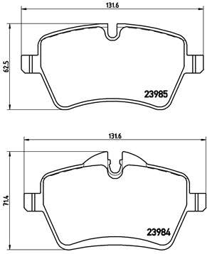 Brembo P 06 051 Bremsbelagsatz, Scheibenbremse - (4-teilig)