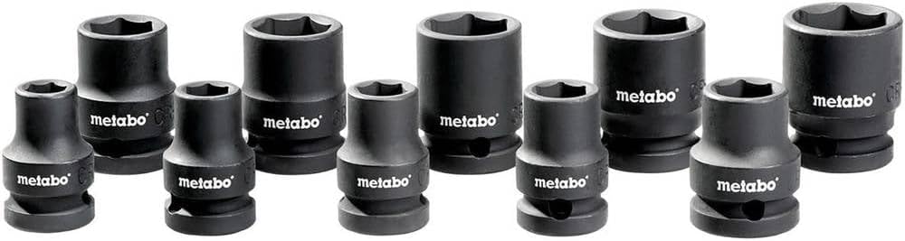 Metabo Steckschlüsselsatz 10-teilig für Schlagschrauber und Ratschenschrauber 1/2" (628831000)