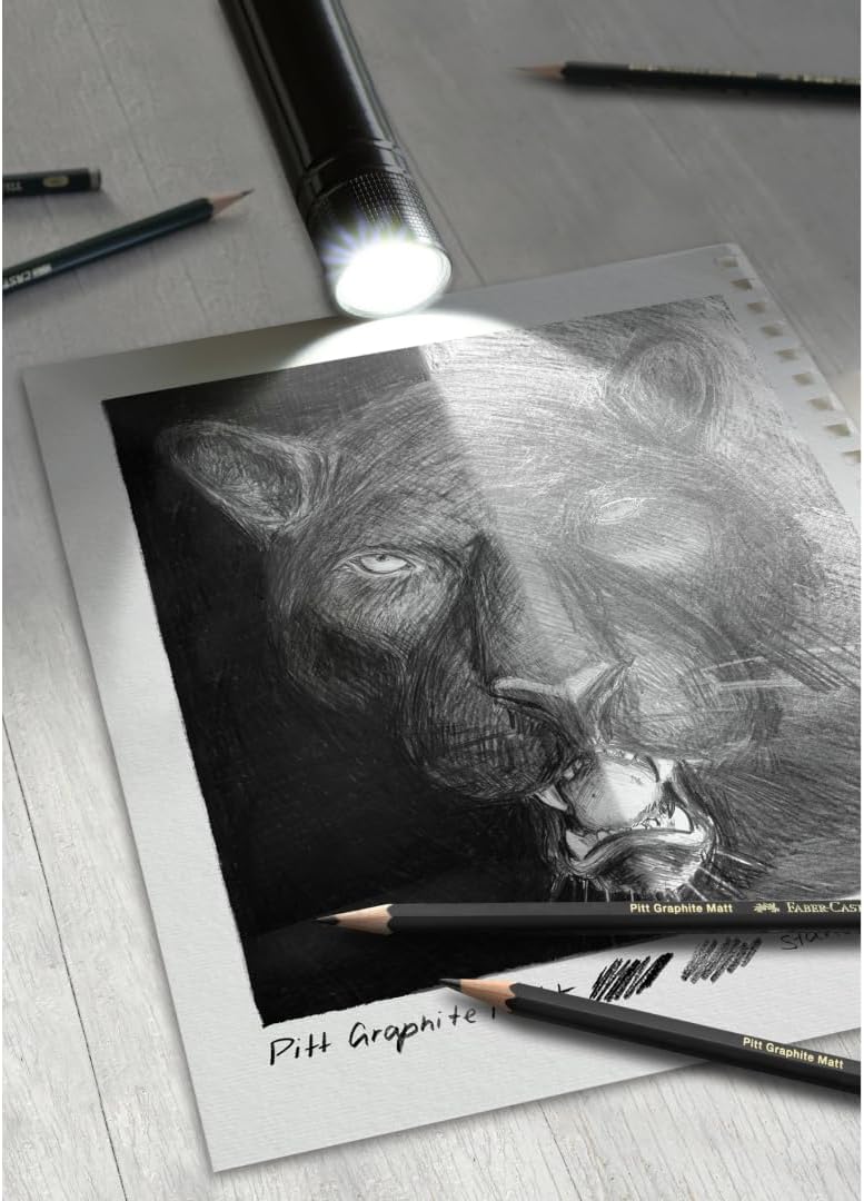 Faber-Castell 115224 - Bleistifte Set Pitt Graphite Matt & Castell 9000, 20-teilig, inkl. Papierwisc