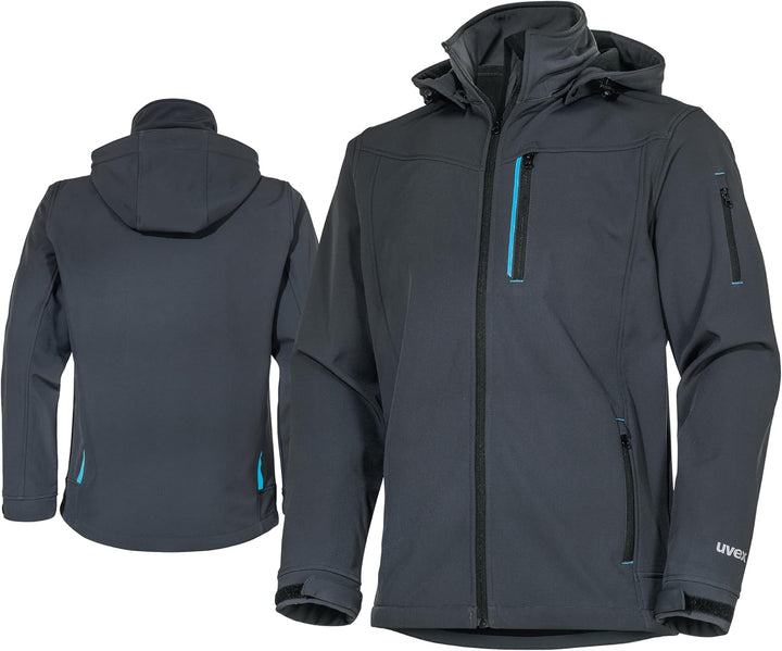 uvex tune-up Softshell-Arbeitsjacke - für Herren - Outdoorjacke 3XL Blau, 3XL Blau