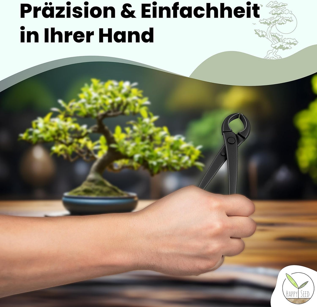 Bonsai Werkzeug-Set Profi 4-teilig aus Stahl mit praktischer Aufbewahrungstasche - Traditionelles Bo