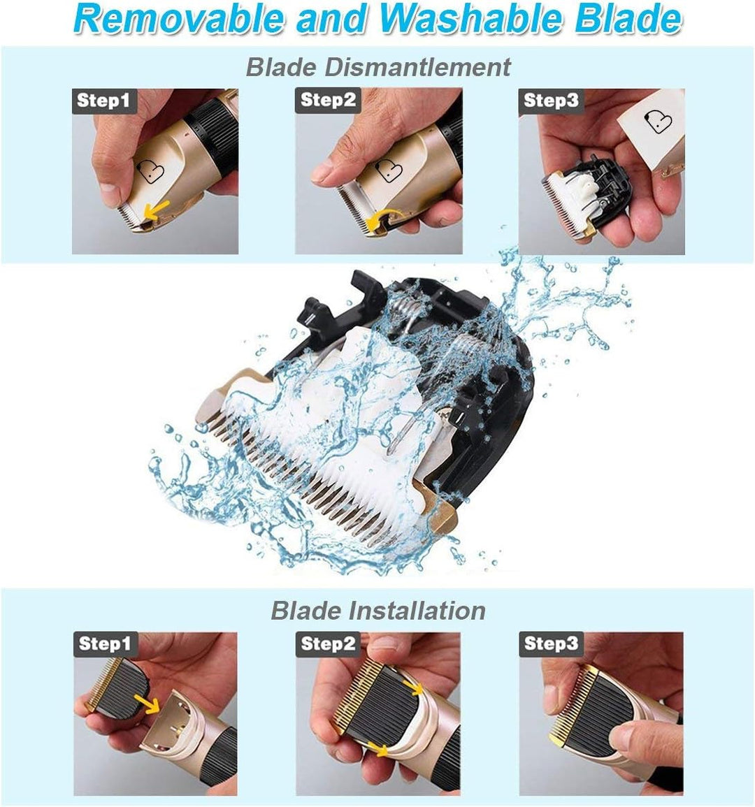 eSynic Tierhaarschneidemaschine Profi Pfotentrimmer Hund Katze Elektrische Fellpflege Krallenpflege