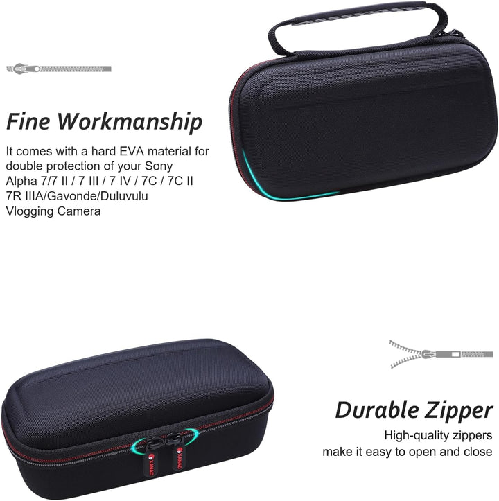 XANAD Tasche für Sony Alpha 6400/6700 / 6100/6600, Alpha ZV-E10 II/ZV-E10 / ZV-1, Alpha 7/7 II / 7 I
