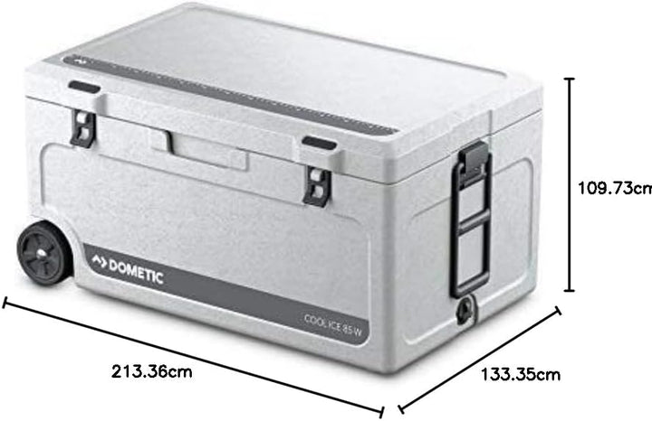 DOMETIC Cool-Ice CI 85W, tragbare Passiv-Kühlbox / Eisbox mit Rollen und Griff, 86 Liter, für Auto,