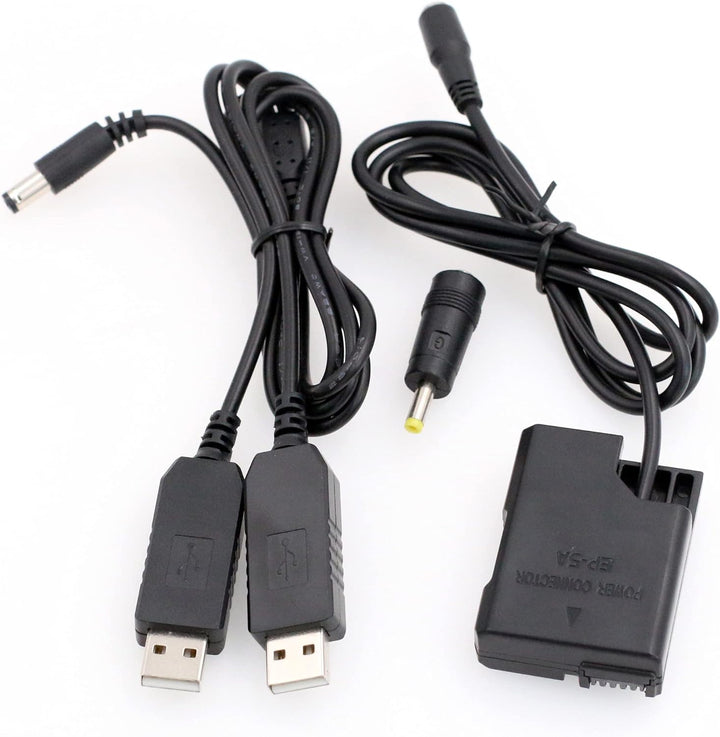 Dual USB EN-EL14 Dummy Akku DC Koppler EP-5A für Nikon D5100 5200 5300 DSLR-Kamera