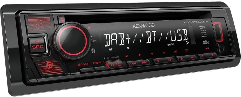 Kenwood KDC-BT450DAB CD-Autoradio mit DAB+ und Bluetooth Freisprecheinrichtung (Hochleistungstuner,