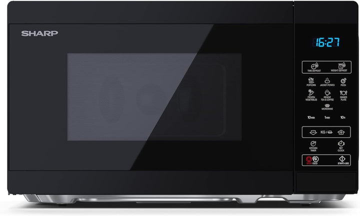 SHARP MS02EB Mikrowelle (Mikrowelle: 800W, 11 Leistungsstufen, Auftaufunktion, Abmessungen: 440x258x