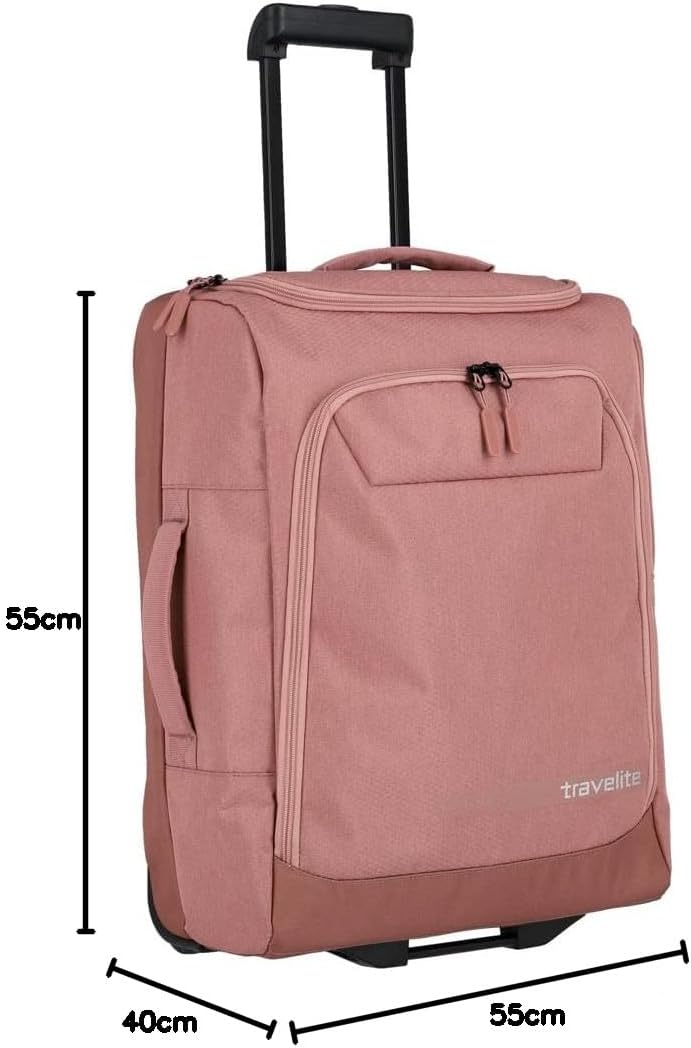 Travelite Trolley Grösse S Handgepäck, 55 cm, 44 Liter, rosé & Trolley Grösse XL, Gepäck Serie Kick