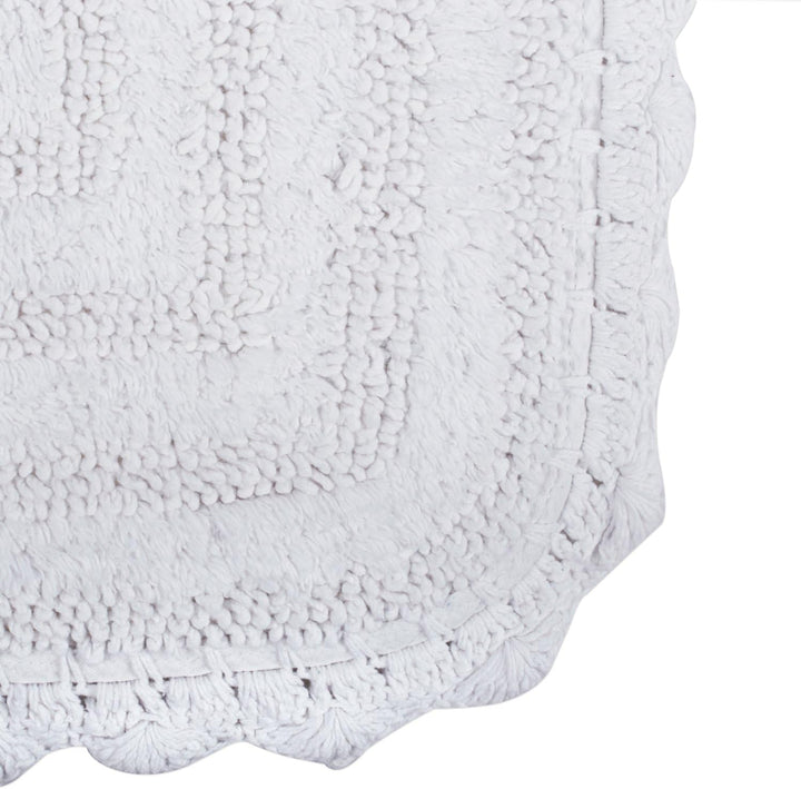 DII Crochet Collection Wende-Badematte, quadratisch, 61 x 61 cm, Weiss Square, 24x24" Weiss/Opulente