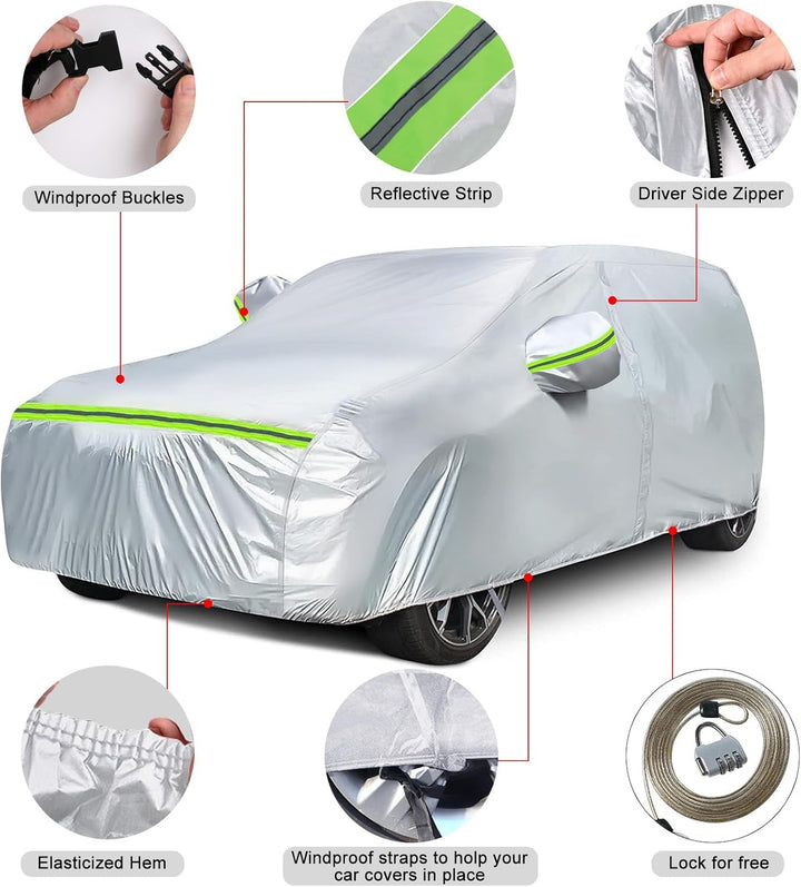JUDANNA Autoabdeckung Outdoor Wasserdicht Passend für 2012-2024 Toyota RAV4 5-Door SUV, Sommer Vollg