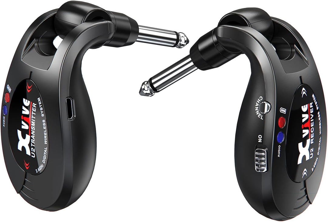 Xvive U2 Wireless Digital Transmitter/Receiver System for Guitar, Bass and Other Instruments, Rechar