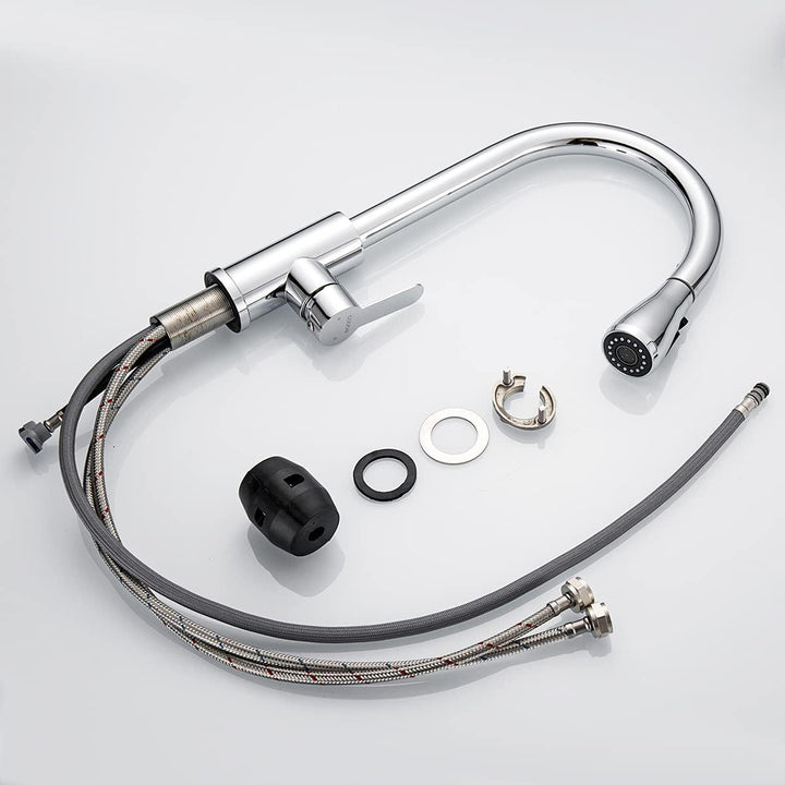 Cobbe Wasserhahn Küche, Küchenarmatur mit Herausziehbarer Brause Ausziehbar Armatur, Hochdruck Spült