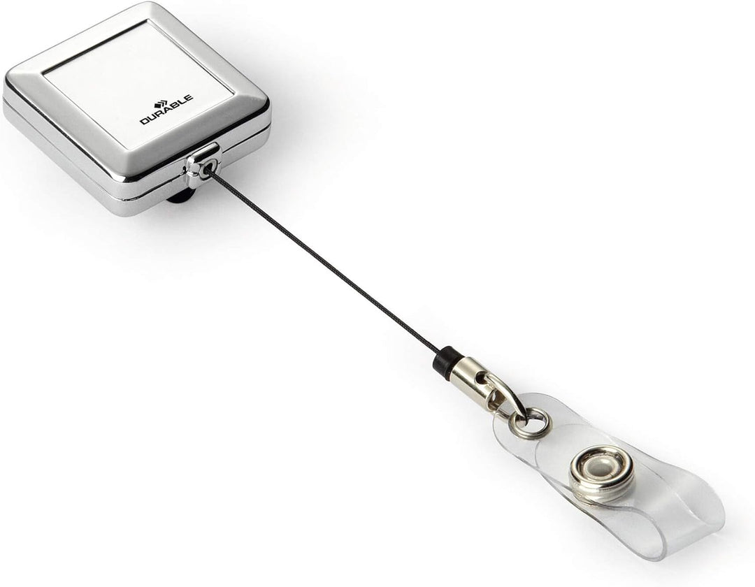 Durable Befestigungsmittel Jojo Chrome Quadro, Länge 80 cm, silber, Packung à 10 Stück, 832523 10 St