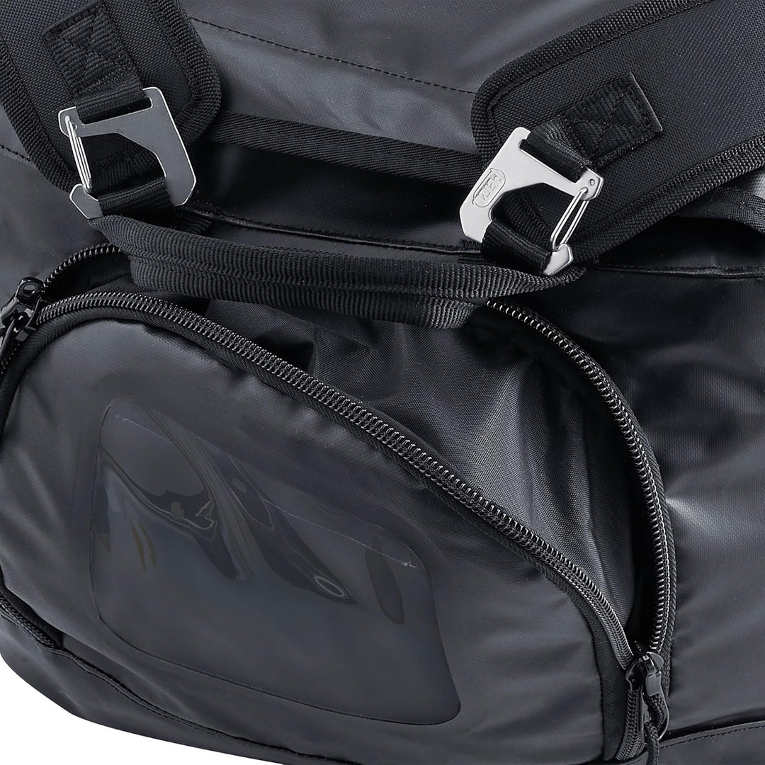 Petzl Duffel 85 Mittelgrosse Transporttasche aus TPU Plane und Polypropylen in der Farbe Schwarz 85
