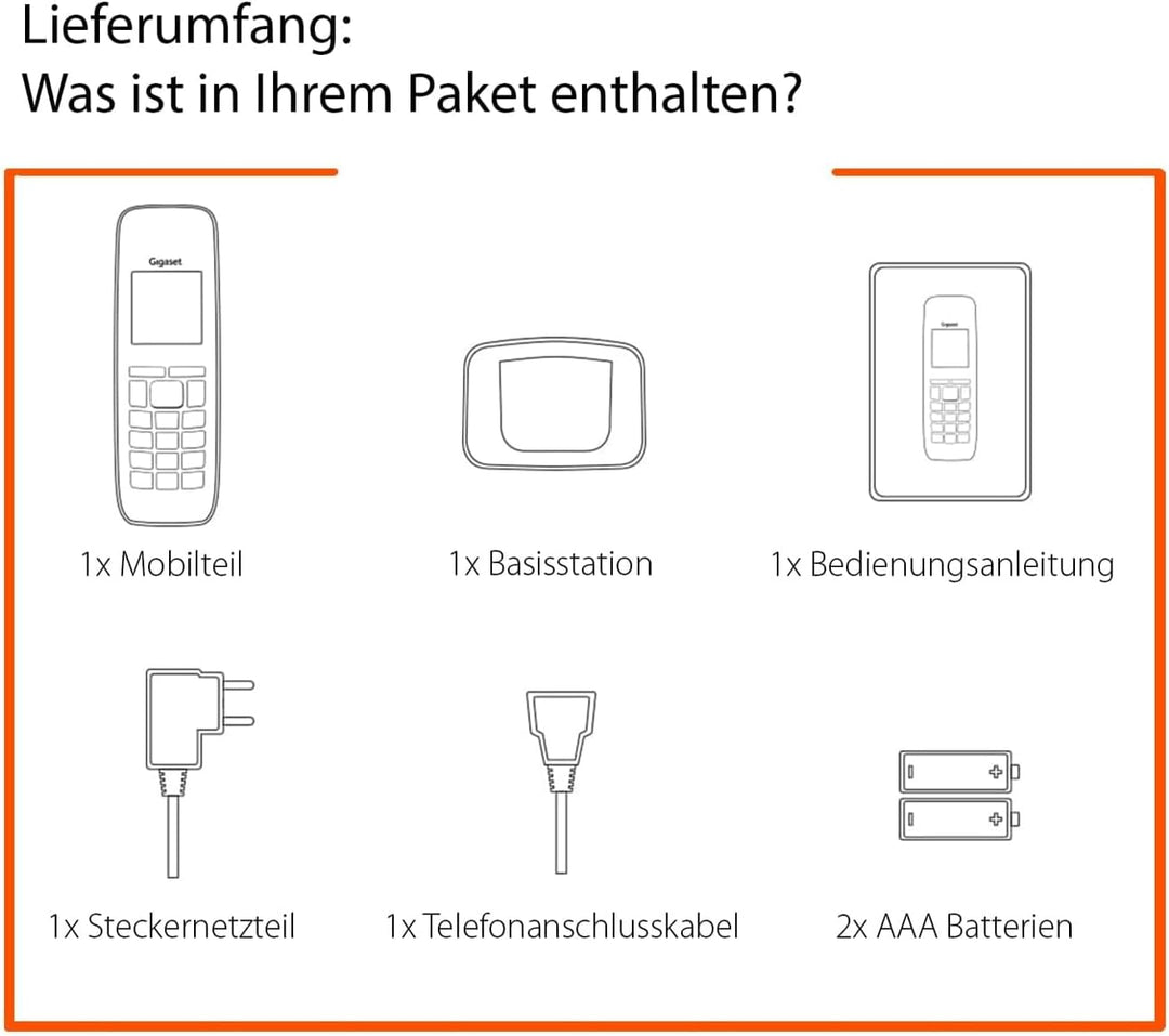 Gigaset E630 - Robustes Schnurloses DECT-Telefon - Mobilteil für Werkstatt/Gararage - stossfest, sta