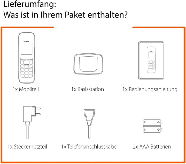 Gigaset E630 - Robustes Schnurloses DECT-Telefon - Mobilteil für Werkstatt/Gararage - stossfest, sta
