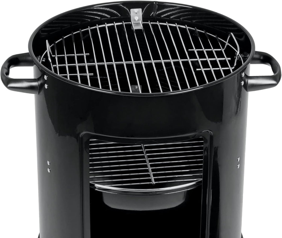 BBQ-Toro Räuchertonne Oak Ø 47 cm | Grilltonne, Räucherofen Holz, Smokertonne, 4in1 Grillfass, Räuch