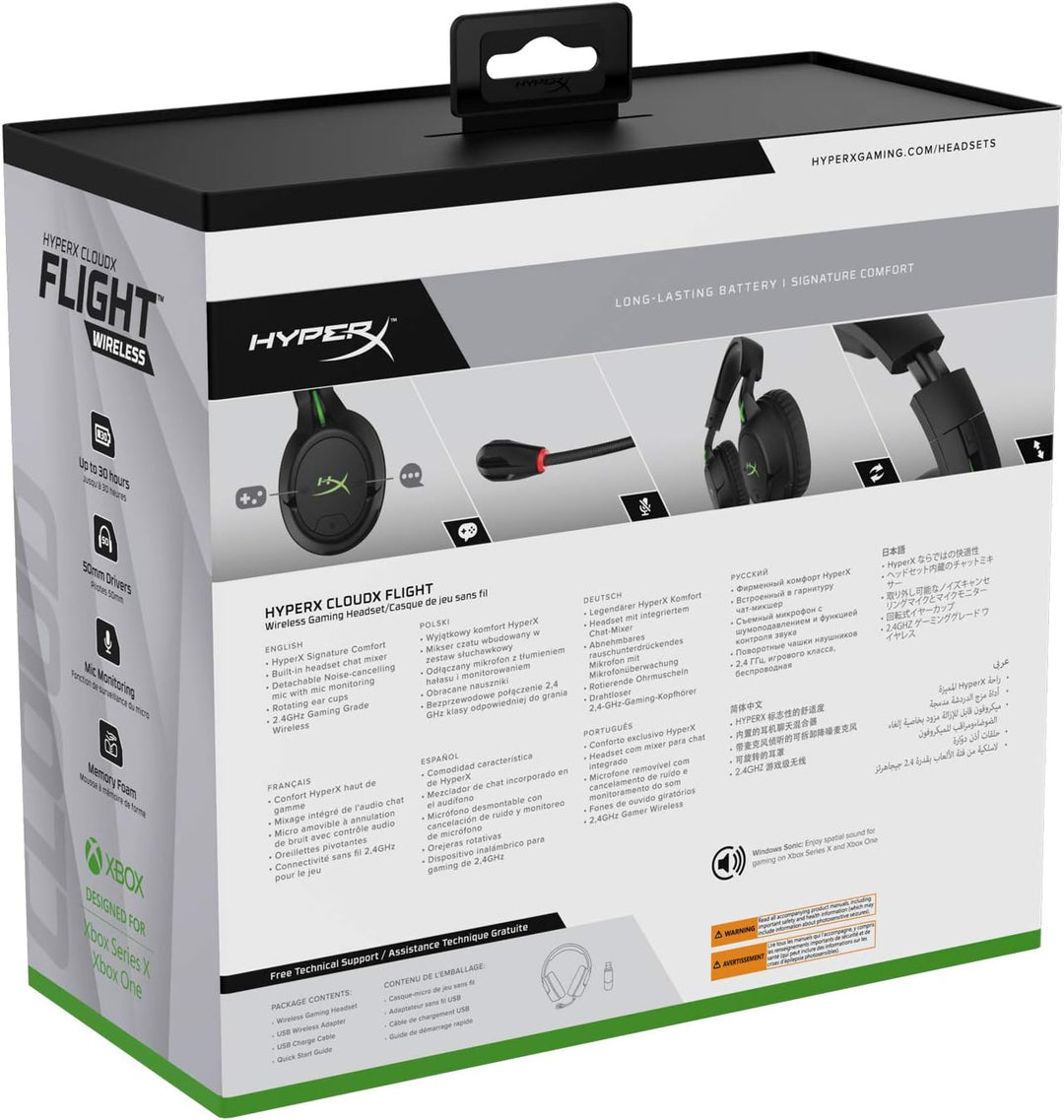 HyperX CloudX Flight für Xbox – Kabelgebundenes Gaming Kopfhörer, Schwarz