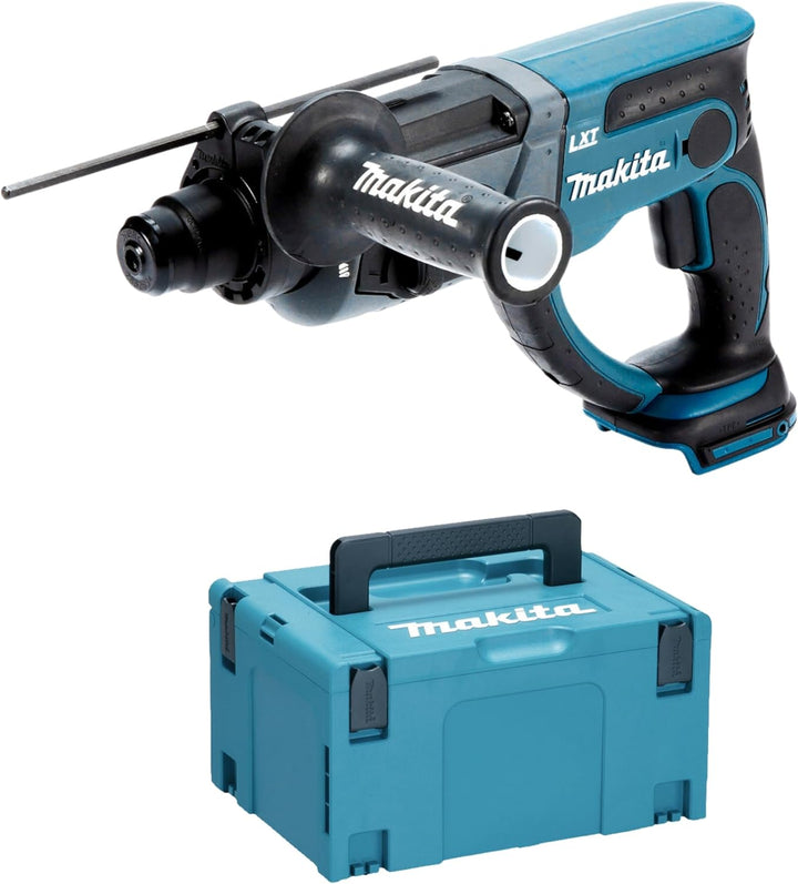Makita Akku-Kombihammer f. SDS+ 18,0V im MAKPAC ohne Akku 1,5 Ah, ohne Ladegerät, DHR202ZJ, Blau, Si