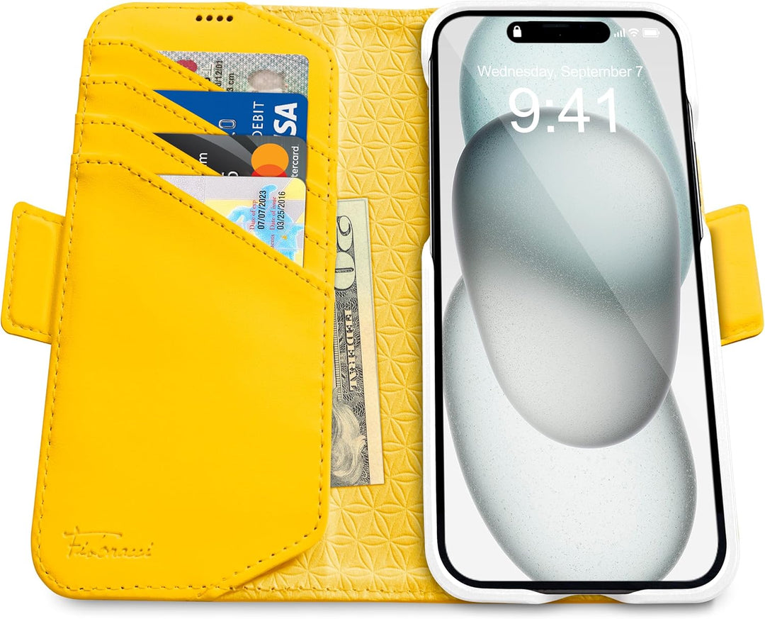 Dreem Fibonacci kompatibel mit iPhone 15 Brieftaschen-Etui / 2-in-1 stossfestes Etui und abnehmbares
