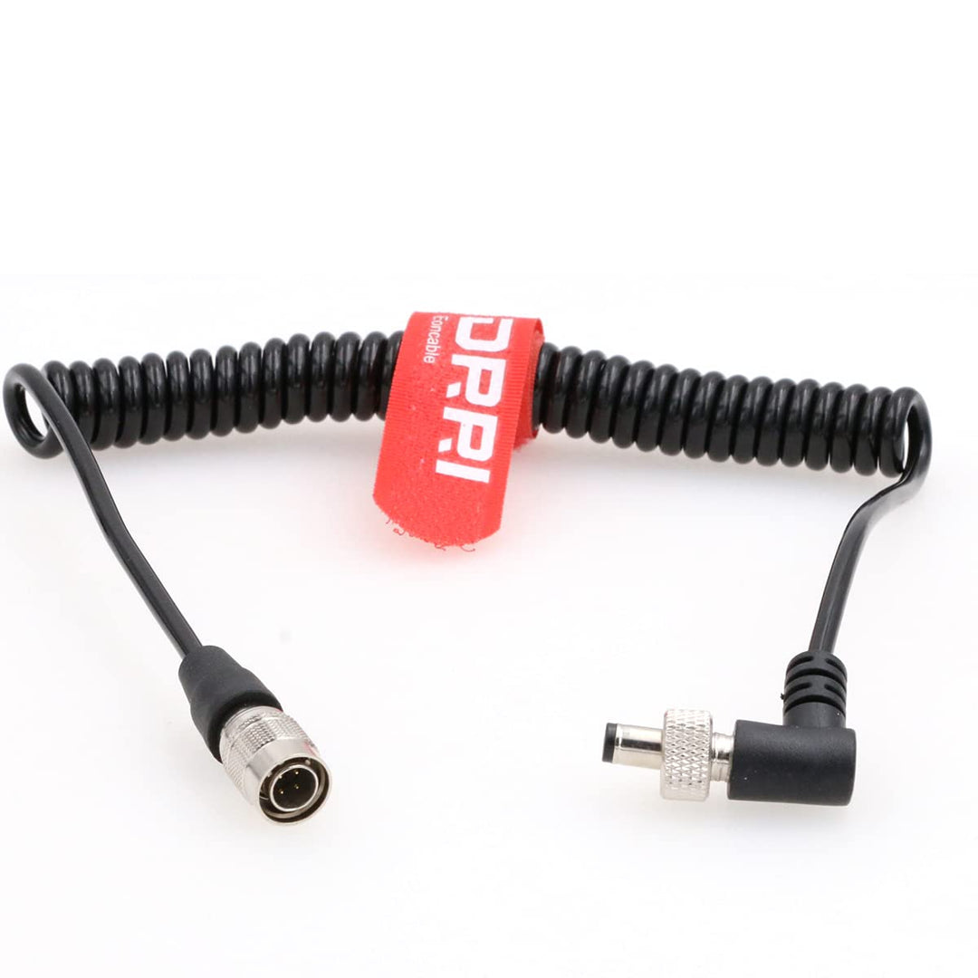 DRRI Spiralkabel für Video-Geräte PIX-E5 PIX-E7 PIX-E5H (4-polig, Hirose auf Verriegelung, 2,1 mm Gl