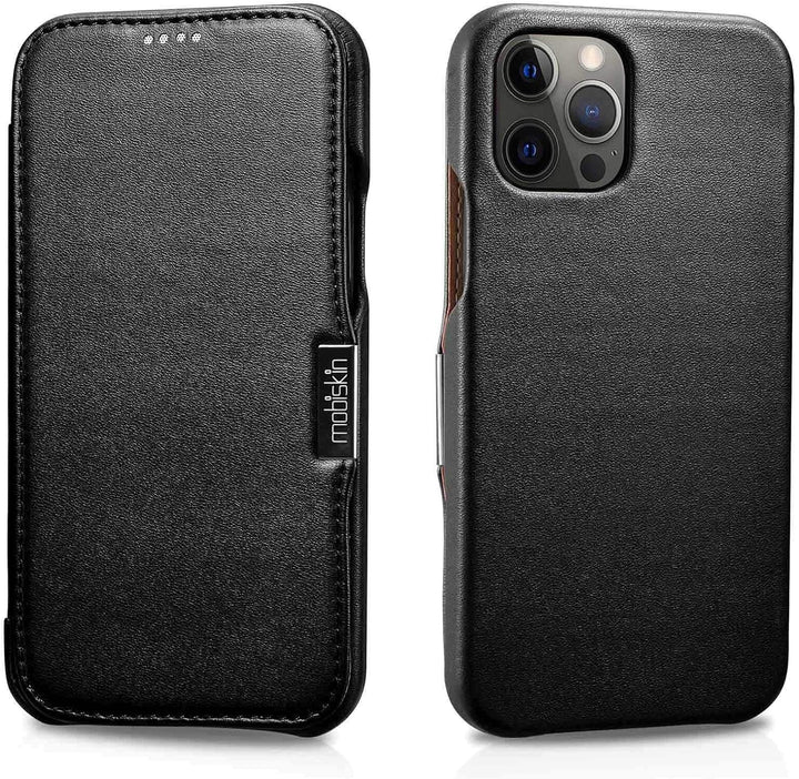 Mobiskin Hülle kompatibel mit Apple iPhone 12 PRO MAX (6,7 Zoll), Handyhülle mit echtem Leder, Case,