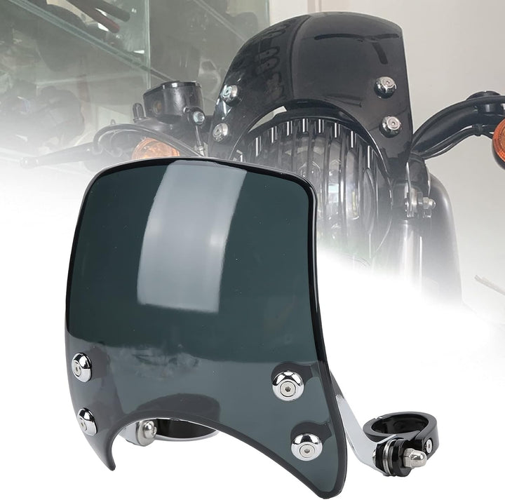 Aramox Motorrad Windabweiser Scheinwerferverkleidung, Universal Motorrad Windschutzscheibe Scheinwer