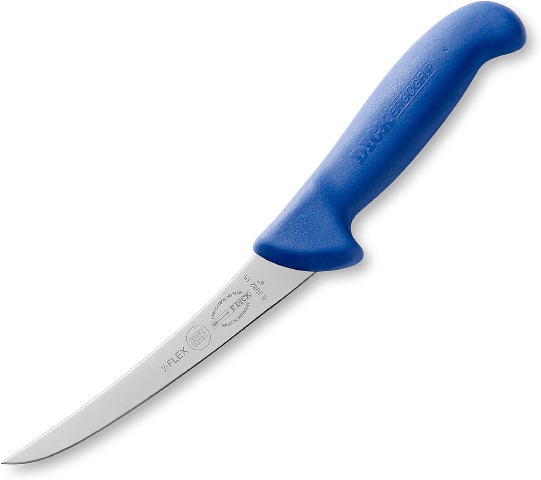 F. DICK Ausbeinmesser, Semi-Flex, Metzgermesser ErgoGrip (Messer mit Klinge 15 cm, X55CrMo14 Stahl,