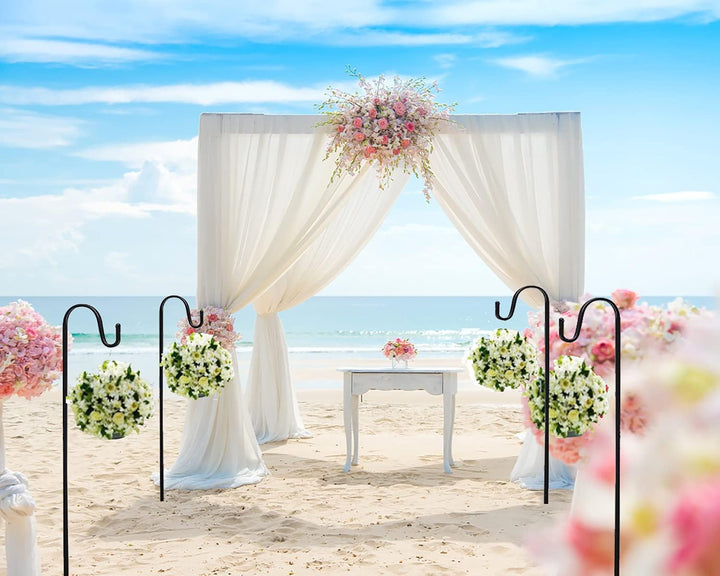 XRR Schäferhaken 2 Stück Shepherd's Hooks mit 5 Zinken 96 cm/37 inch Hirtenhaken Metall Gartenstab f