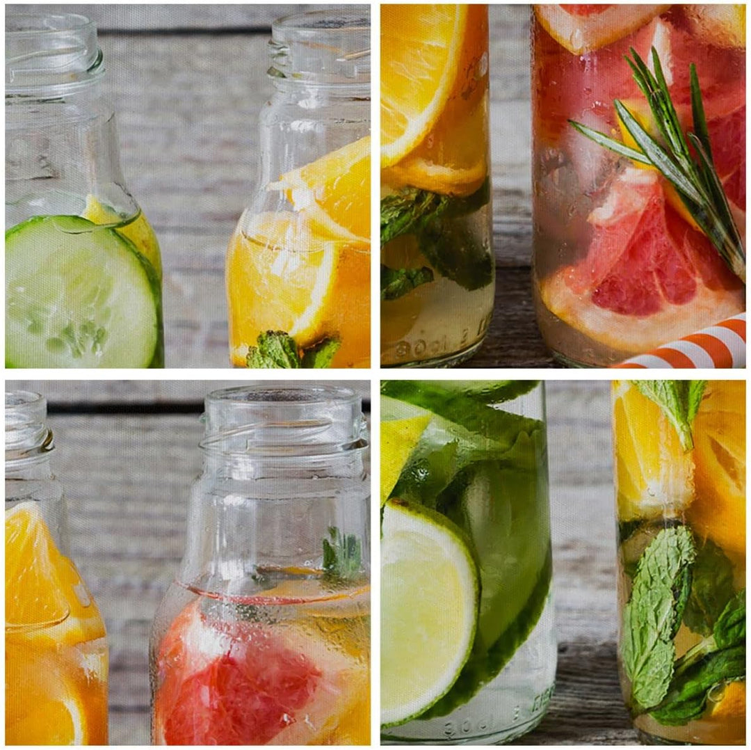 Wandbilder Dekoration Wohnzimmer Eis Minze Erfrischung Getränke Panorama Bilder auf Leinwand 120x50c