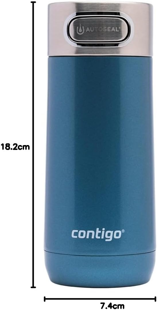 Contigo Luxe Autoseal Thermobecher, Edelstahl-Reisebecher, Isolierflasche, auslaufsicher, Kaffebeche