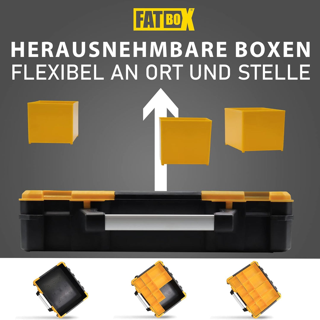 Fatbox GIANT Sortimentskasten PBI49x42x11,5cm | Organizer Kleinteilemagazin Aufbewahrungsbox Koffer