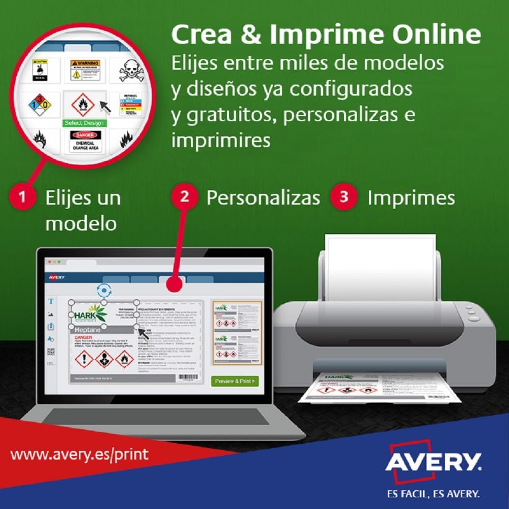 AVERY Zweckform Italien L6 Etiketten aus Polyester 99.1 x 42.3 weiss