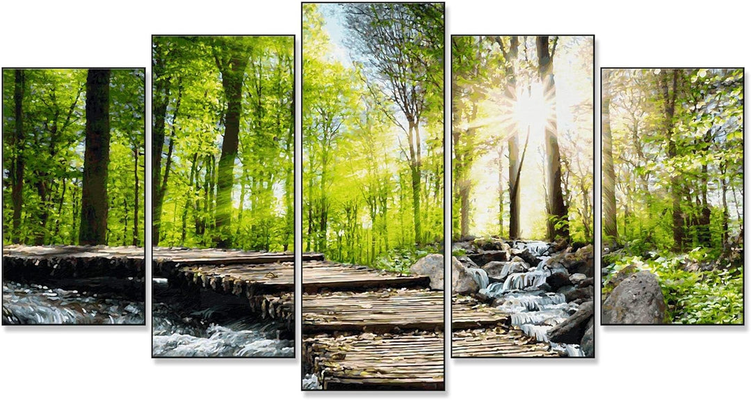 Schipper 609450774 Malen nach Zahlen - Am Wildbach - Bild malen für Erwachsene, inklusive Pinsel und