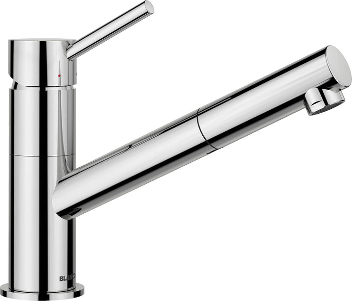 BLANCO KANO-S chrom | Hochdruck | Mit herausziehbarem Schlauch | Rückflussverhinderer | Keramik Kart
