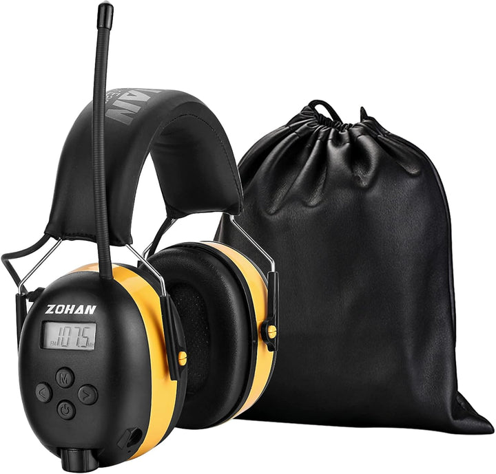 ZOHAN 042 Gehörschutz mit Radio, MP3 FM/AM Ohrenschützer für Industrie, Geräuschunterdrückungs Musik