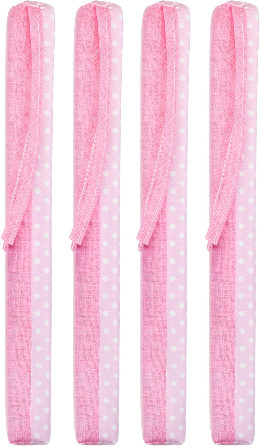 Brandsseller 4er Set Sitzkissen 40x40 cm mit Punkten – Bequeme Stuhlauflagen mit Bindebändern & abne