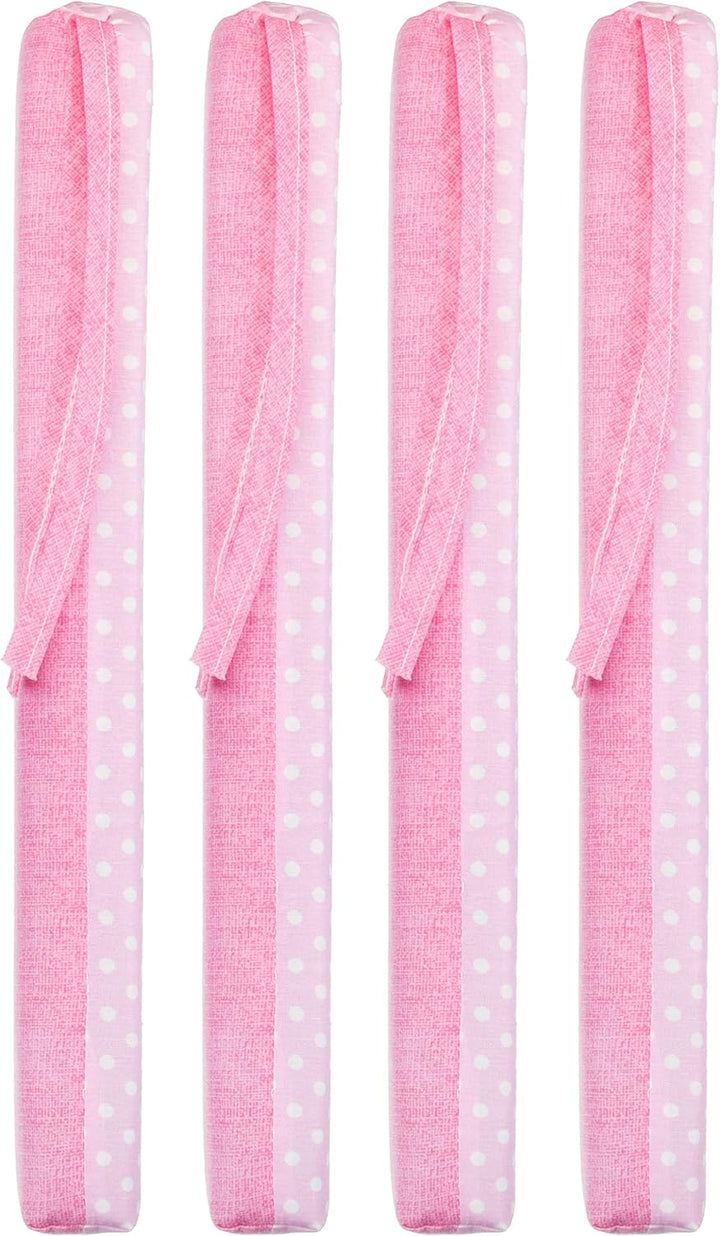 Brandsseller 4er Set Sitzkissen 40x40 cm mit Punkten – Bequeme Stuhlauflagen mit Bindebändern & abne