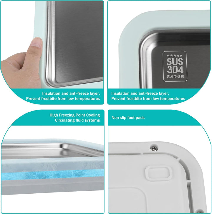 DBREAKS Eiscreme Roller Maker Pan, Eisplatte, Ice Cream Rolls Maker, Ice Rolls Maschine, Hausgemacht