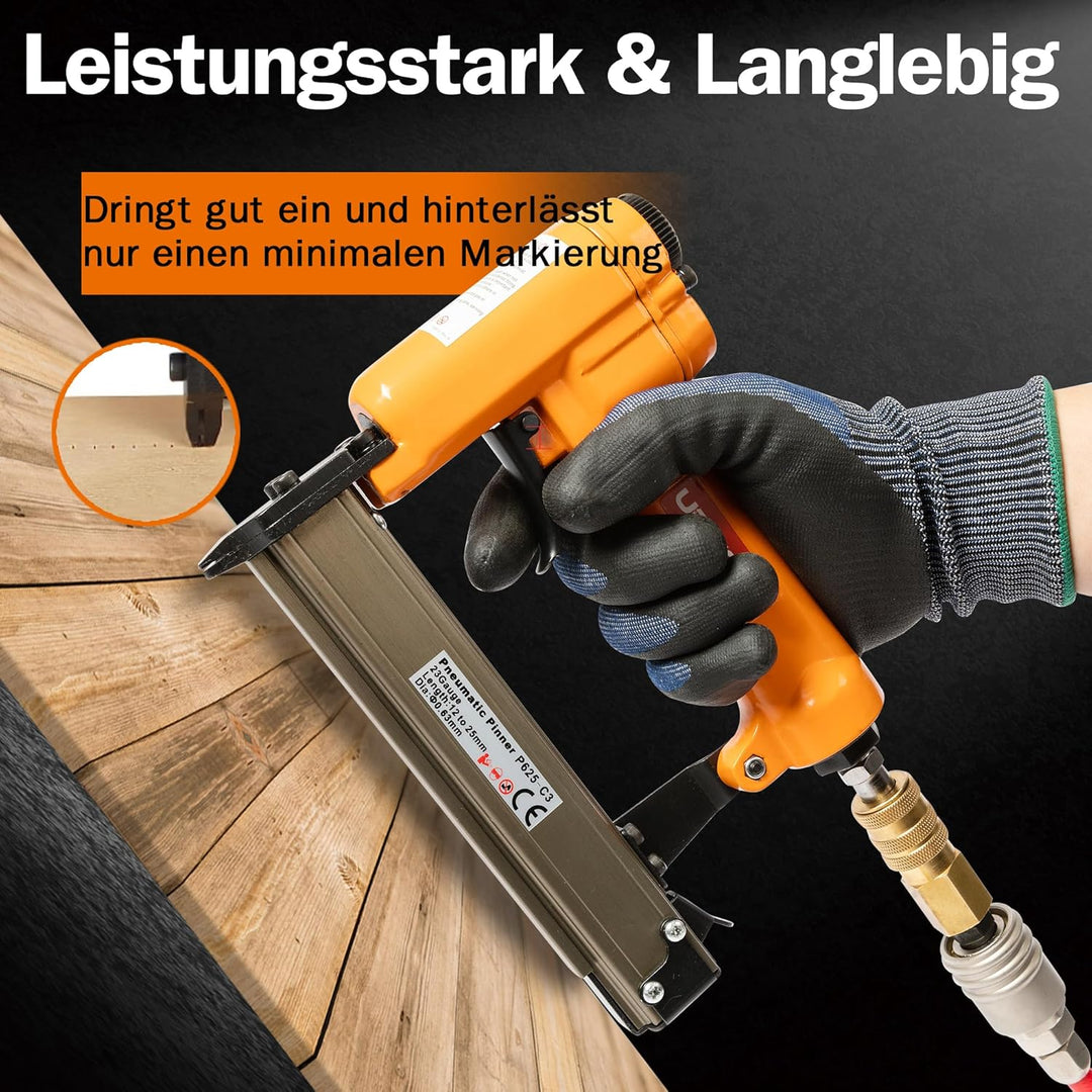 UPWOOD P625 Pneumatischer 23-Gauge Headless Pin Nailer, 1/2-Zoll bis 1-Zoll Schenkellänge Luftbetrie