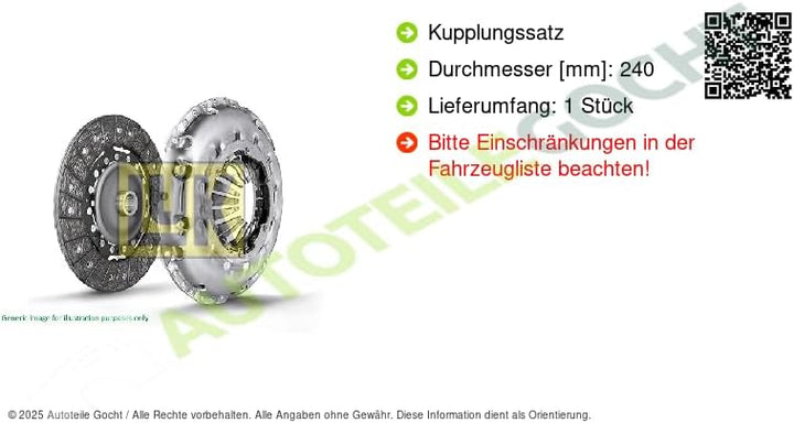 LUK 624241009 Kupplungssatz LuK RepSet