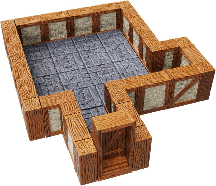 Warlock Fliesen Erweiterungsset Town & Village Straight Walls, 2,5 cm