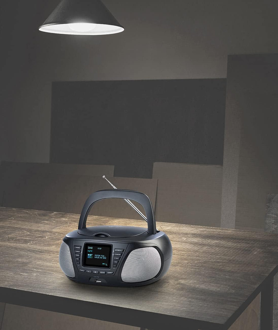 VR-Radio CD Radio: Mobile Stereo-Boombox mit DAB+/FM, Bluetooth, CD, AUX, 10 Watt (CD Radios, tragba